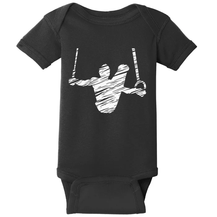 Motif Gymnastics Gymnast Gymnastics Fan Baby Bodysuit