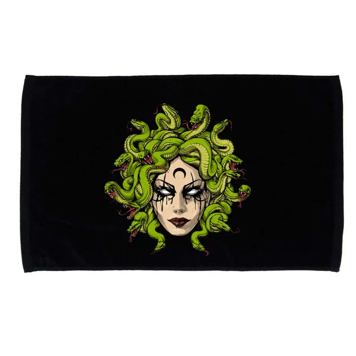 Medusa Greek Goddess Snakes Ancient Greece Mythology Gothic Microfiber Hand Towel