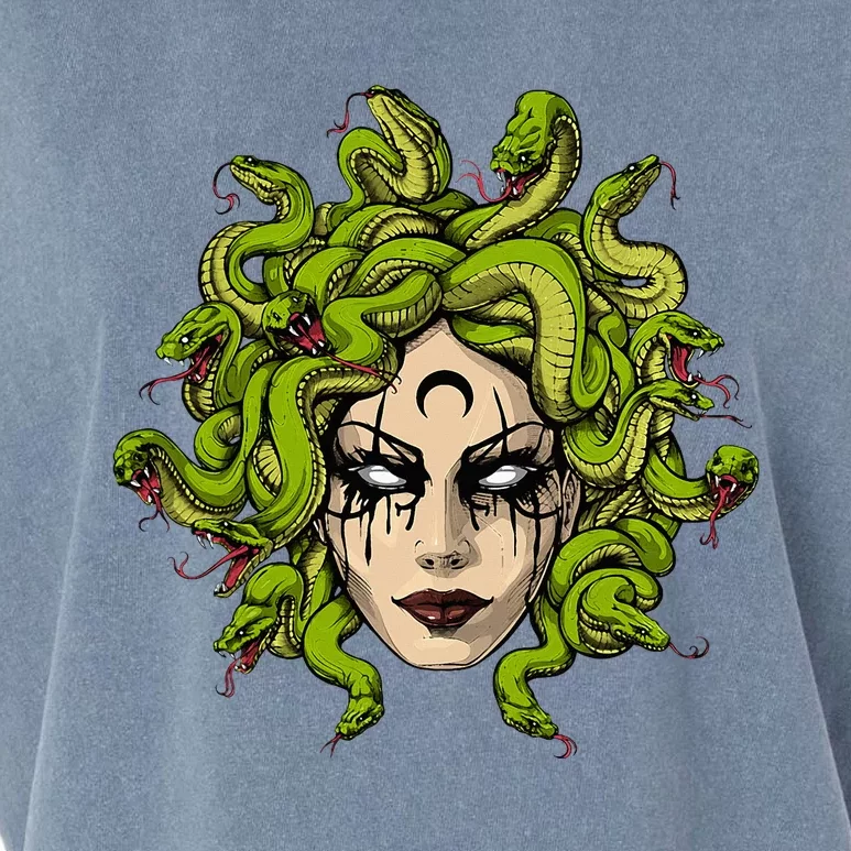 Medusa Greek Goddess Snakes Ancient Greece Mythology Gothic Garment-Dyed Women's Muscle Tee