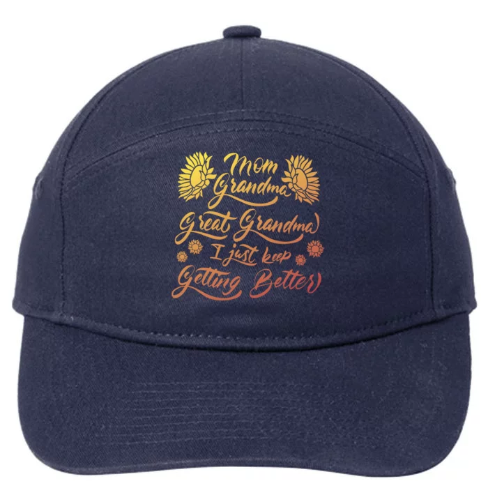 Mom Grandma Great Mom Funny Gift 7-Panel Snapback Hat