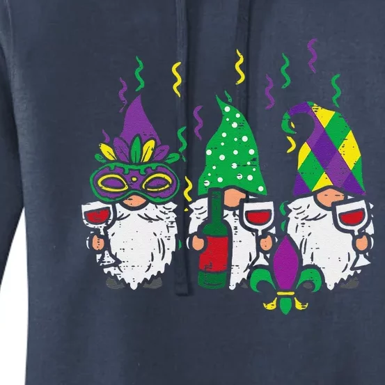 Mardi Gras Gnomes Funny Gnomies Squad Women's Pullover Hoodie