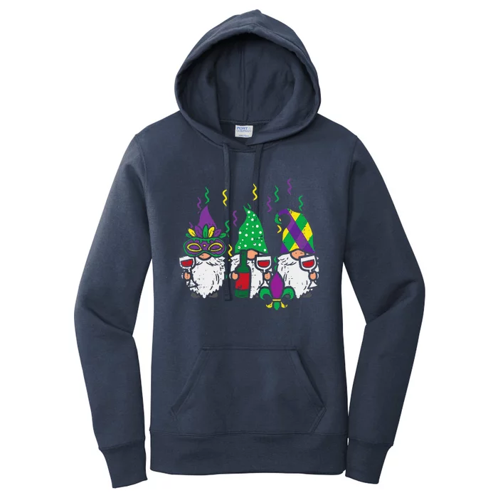 Mardi Gras Gnomes Funny Gnomies Squad Women's Pullover Hoodie