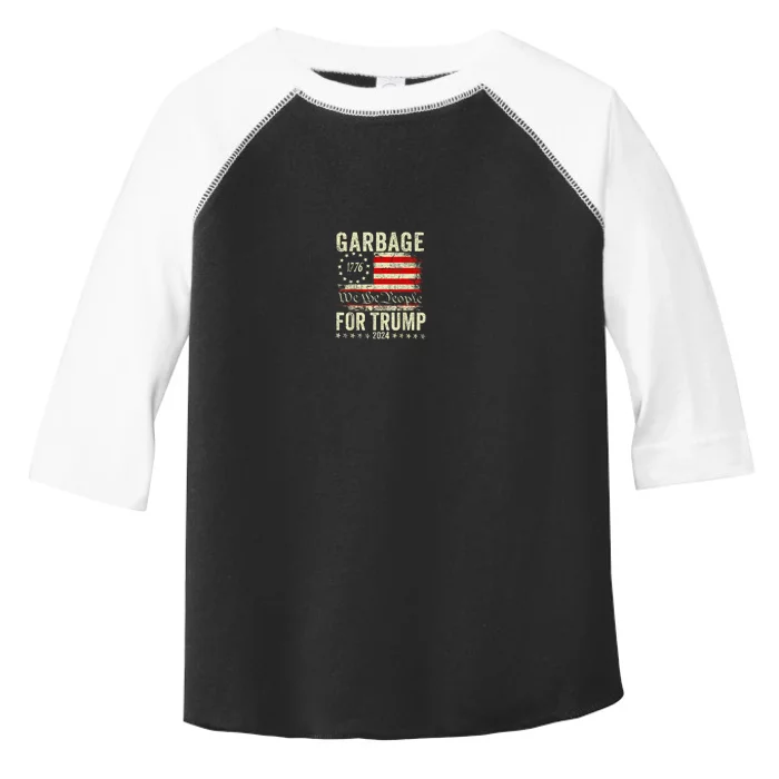 Make Garbage Great Again Garbage For Trump 2024 Toddler Fine Jersey T-Shirt