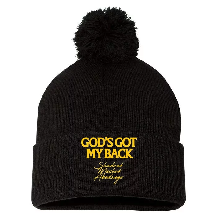 Merch GodS Got My Back Shadrach Meshach Abedne Pom Pom 12in Knit Beanie