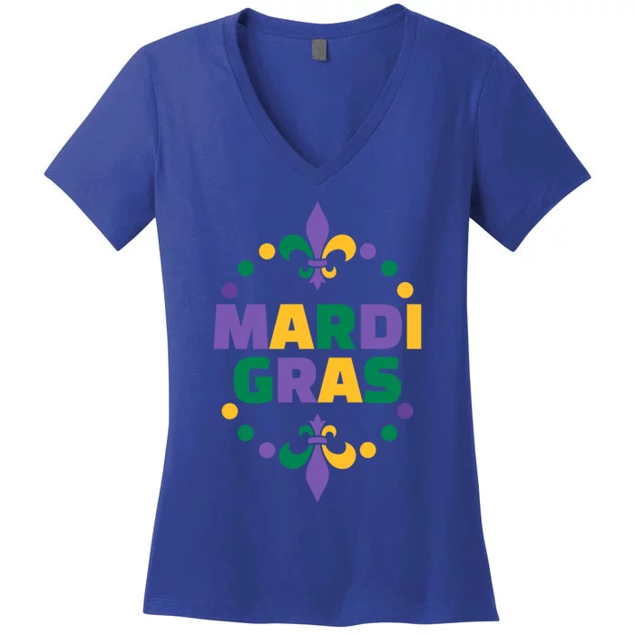 Mardi Gras Gift Women's V-Neck T-Shirt