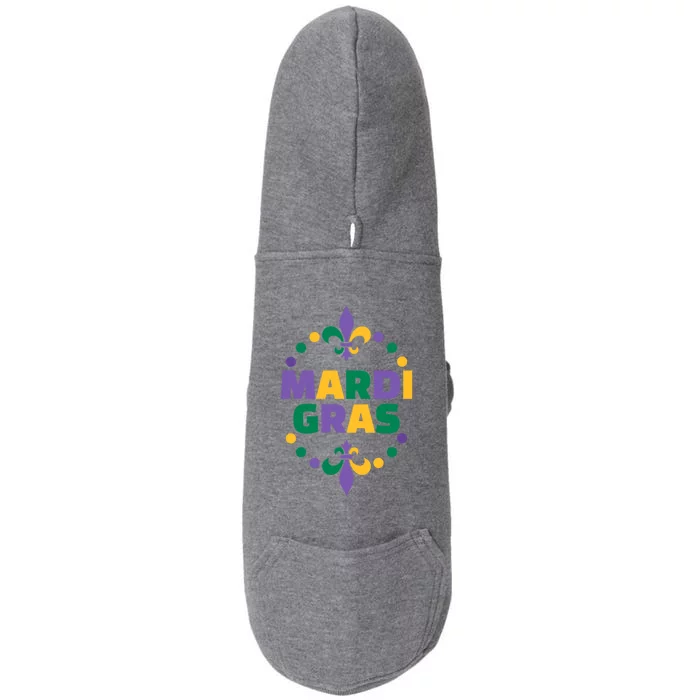 Mardi Gras Gift Doggie 3-End Fleece Hoodie