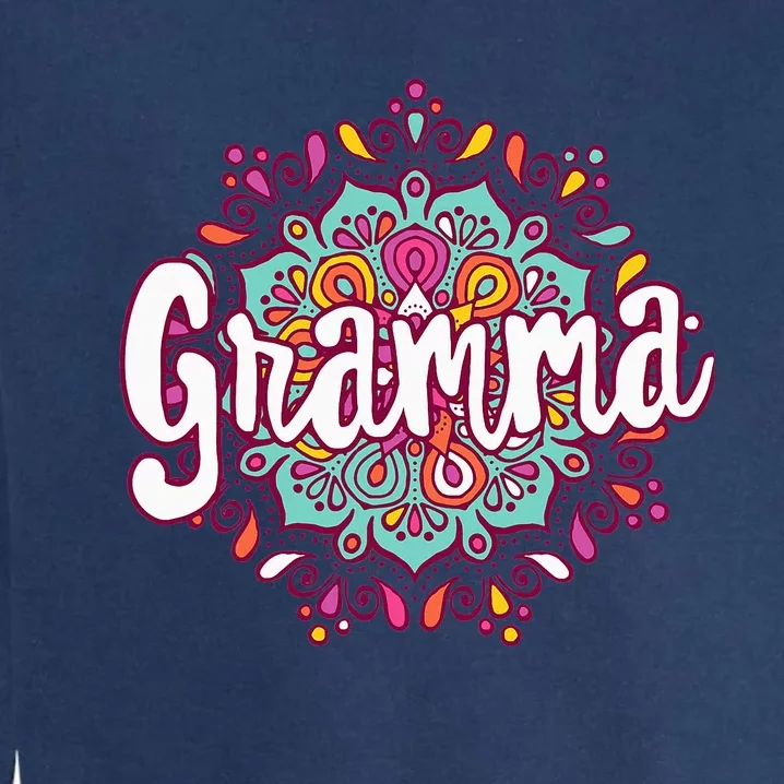 Mandala Gramma  Grandma Christmas Birthday Mothers Day Garment-Dyed Sweatshirt