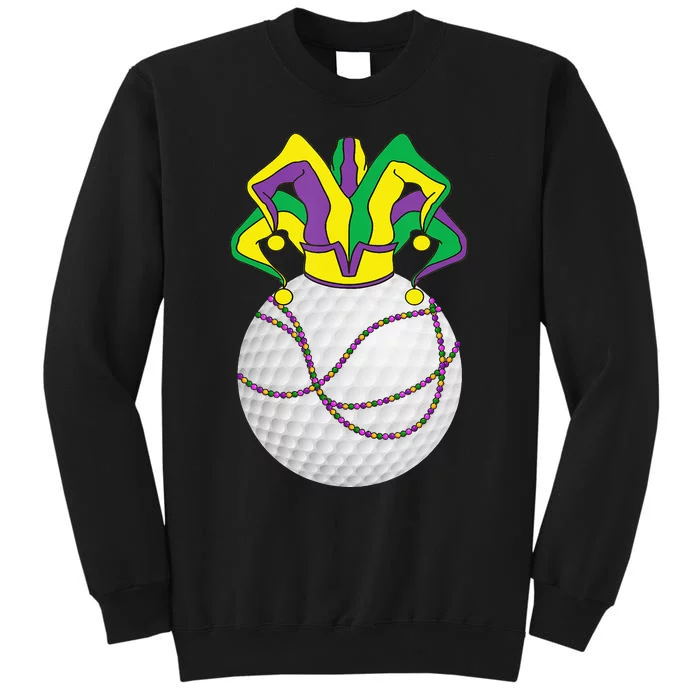 Mardi Gras Golf Jester Hat Funny Festival Party Tall Sweatshirt