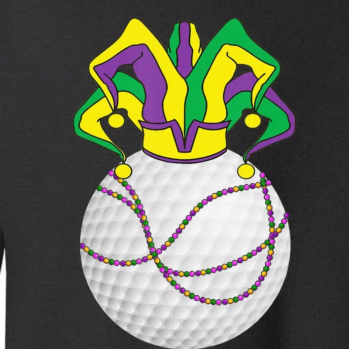 Mardi Gras Golf Jester Hat Funny Festival Party Toddler Sweatshirt