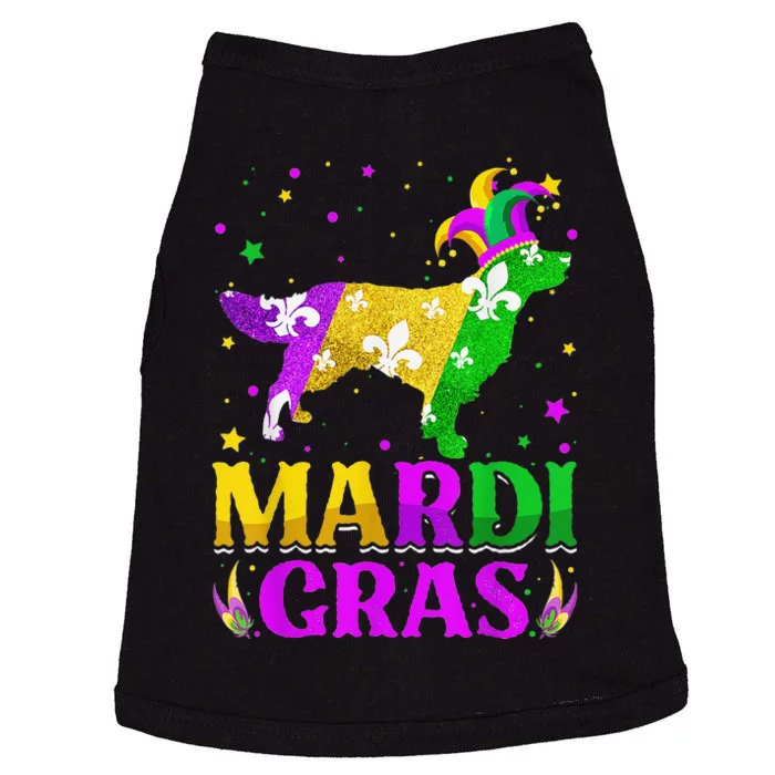 Mardi Gras Golden Retriever Dog Lover Carnival Jester Doggie Tank