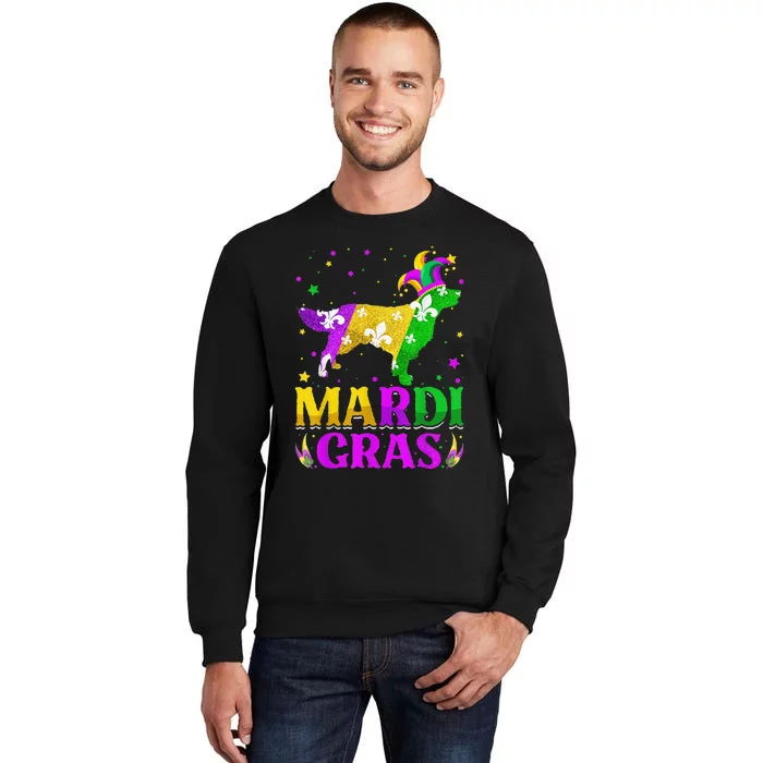 Mardi Gras Golden Retriever Dog Lover Carnival Jester Sweatshirt