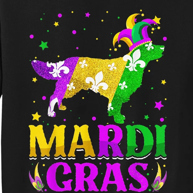 Mardi Gras Golden Retriever Dog Lover Carnival Jester Sweatshirt