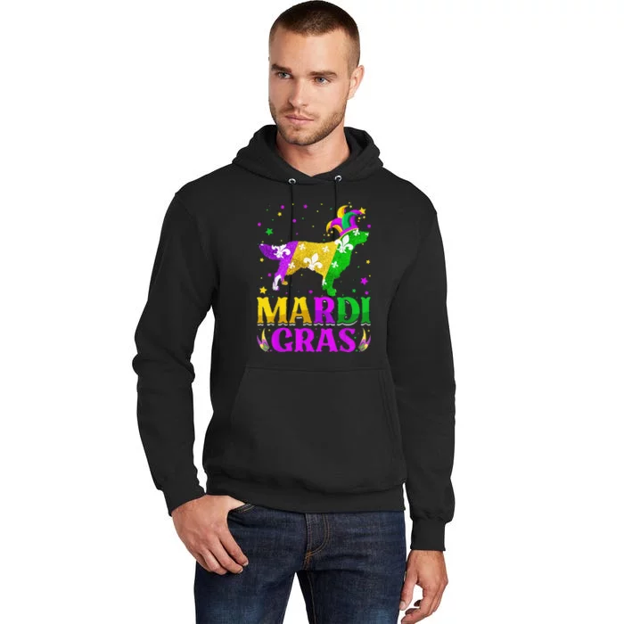 Mardi Gras Golden Retriever Dog Lover Carnival Jester Tall Hoodie