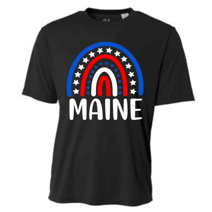 Maine Great Gift I Love Maine Usa Gift Cooling Performance Crew T-Shirt