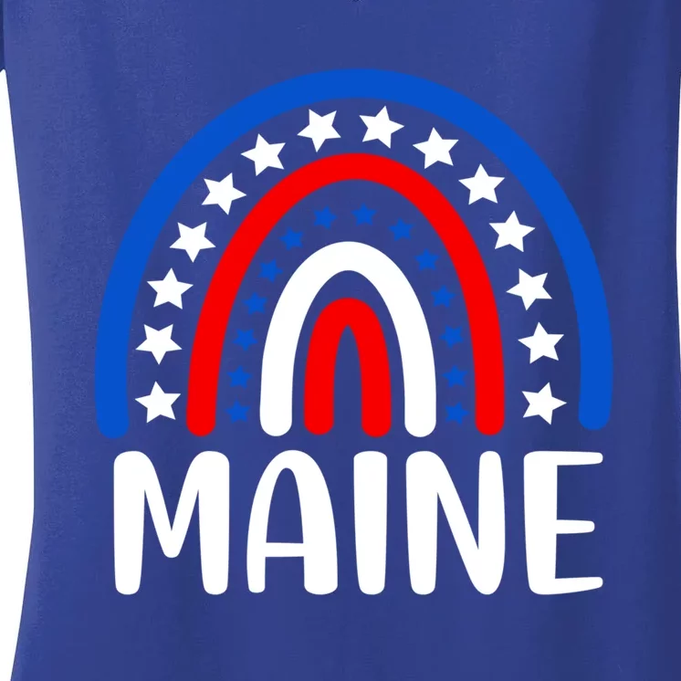 Maine Great Gift I Love Maine Usa Gift Women's V-Neck T-Shirt