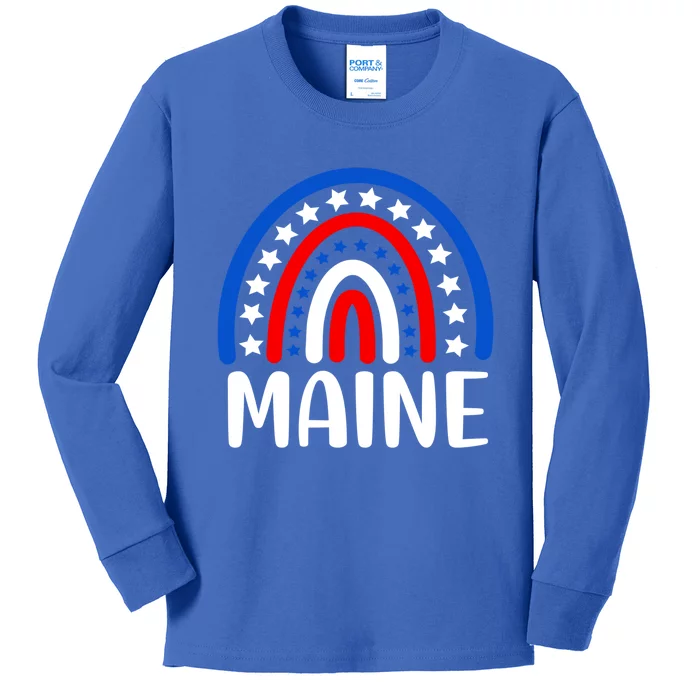 Maine Great Gift I Love Maine Usa Gift Kids Long Sleeve Shirt