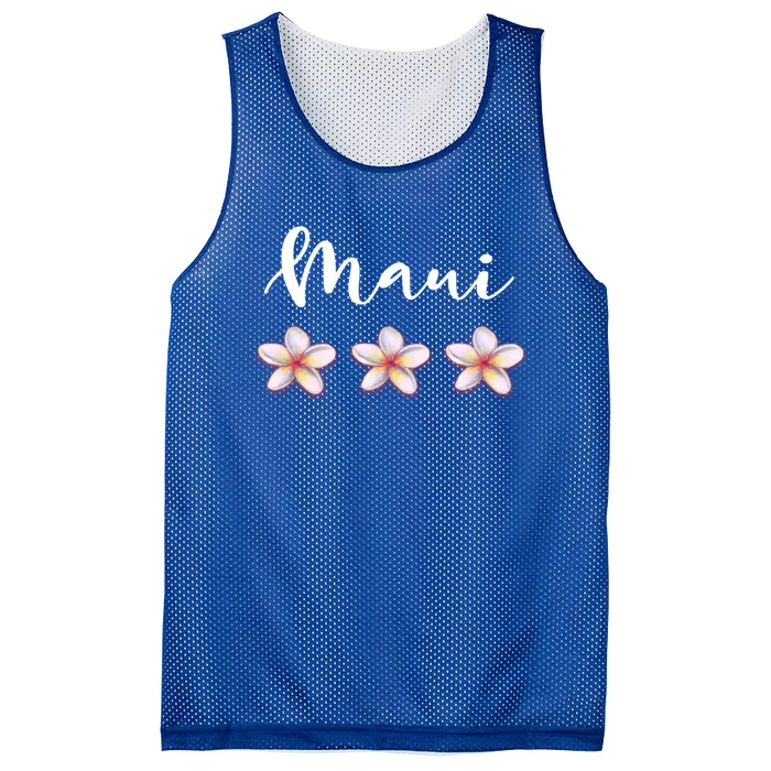 Maui Gift Hawaiian Plumeria Vacation Luau Cool Gift Cool Gift Mesh Reversible Basketball Jersey Tank