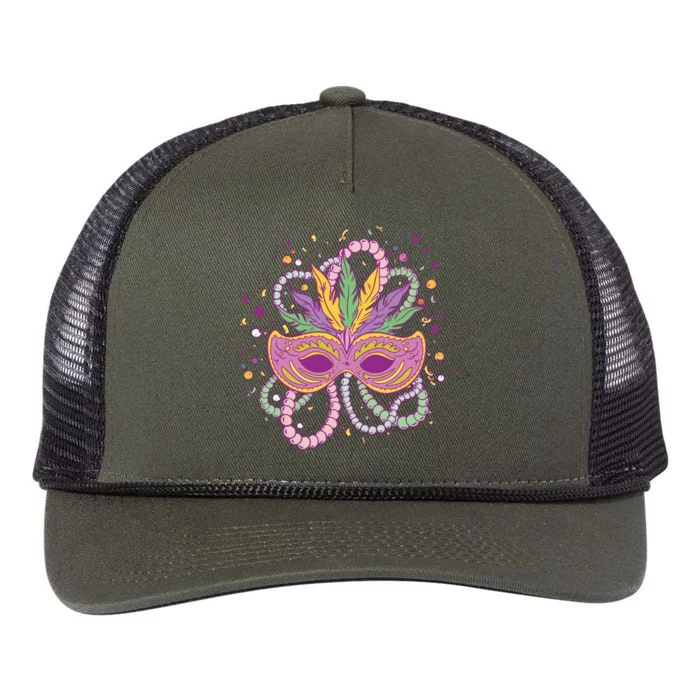 Mardi Gras Holiday Retro Rope Trucker Hat Cap