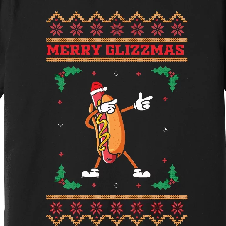 Merry Glizzmas Hot Ugly Christmas Premium T-Shirt