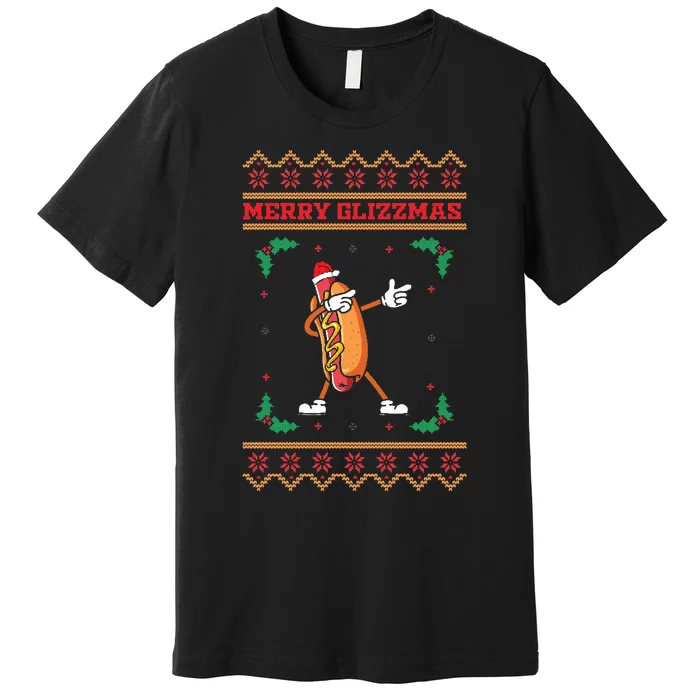 Merry Glizzmas Hot Ugly Christmas Premium T-Shirt