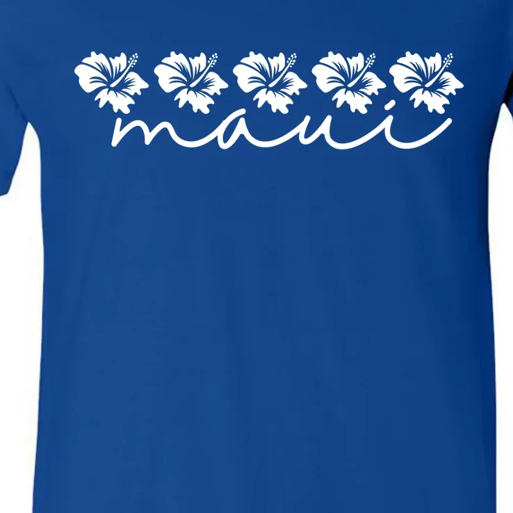 Maui Gift Hawaii Gift Family Vacation Hibiscus V-Neck T-Shirt