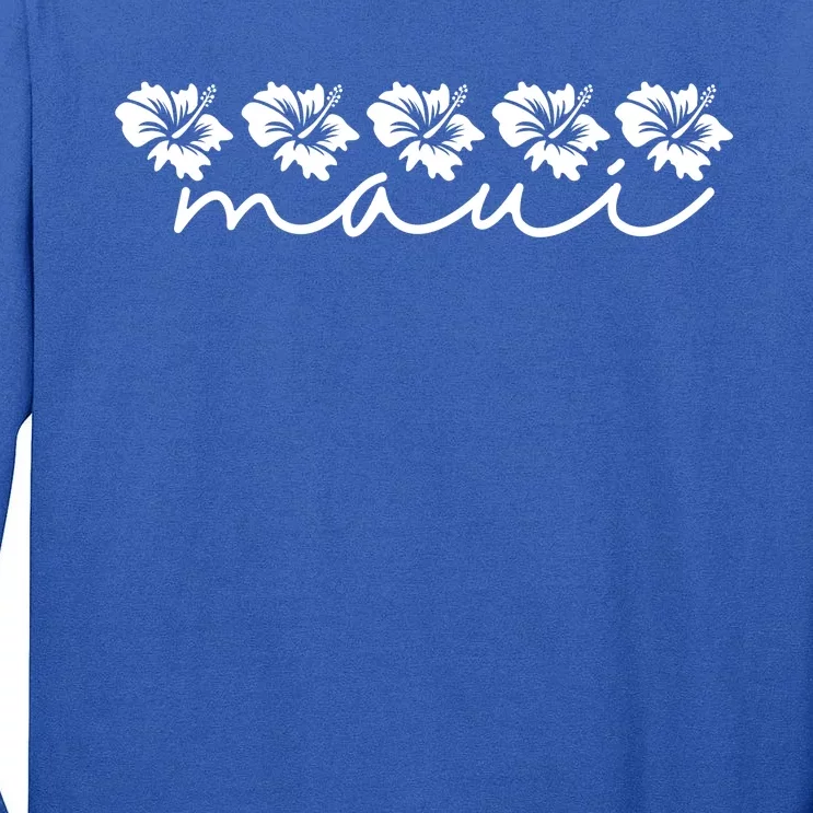 Maui Gift Hawaii Gift Family Vacation Hibiscus Tall Long Sleeve T-Shirt