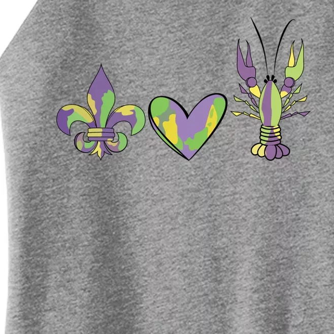 Mardi Gras Heart Crawfish Celebration Women’s Perfect Tri Rocker Tank