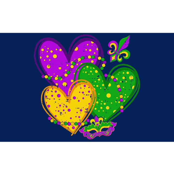 Mardi Gras Heart Fleurdelis Symbol Carnival Bumper Sticker