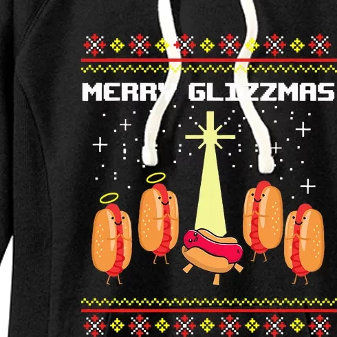 Merry Glizzmas Hot Ugly Christmas Women's Fleece Hoodie