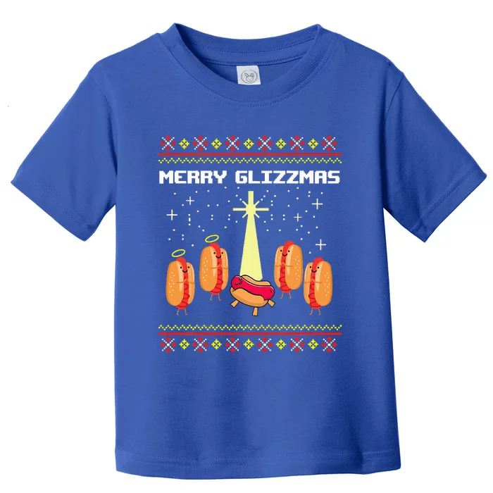 Merry Glizzmas Hot Ugly Christmas Toddler T-Shirt