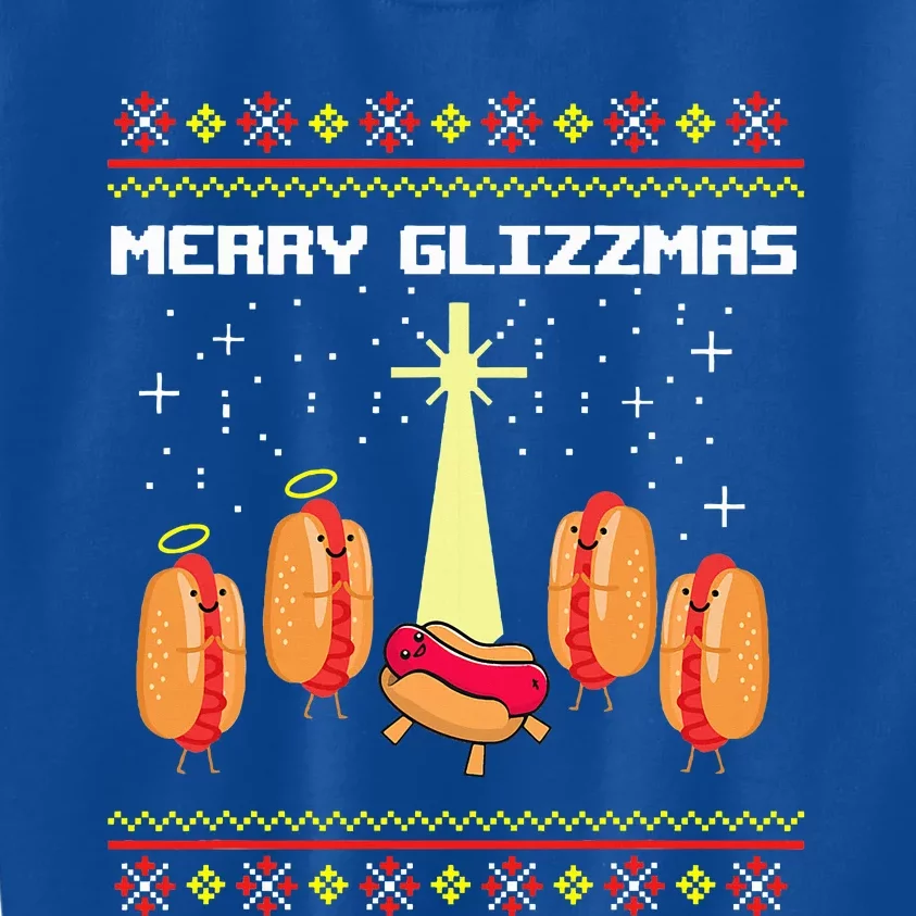 Merry Glizzmas Hot Ugly Christmas Kids Sweatshirt