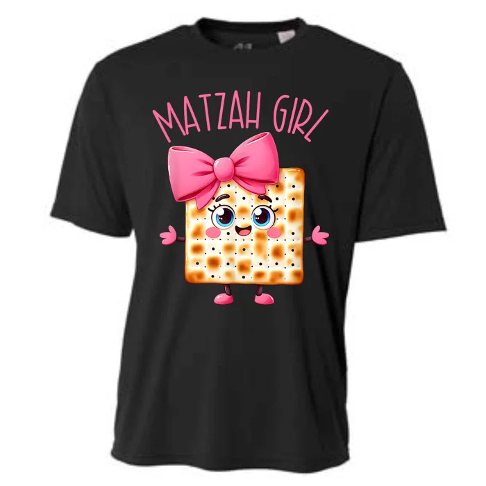 Matzah Girl Happy Passover Jewish Pesach Seder Afikoman Girl Cooling Performance Crew T-Shirt