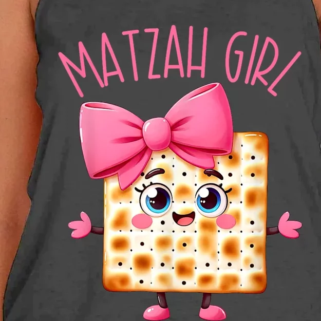 Matzah Girl Happy Passover Jewish Pesach Seder Afikoman Girl Women's Knotted Racerback Tank