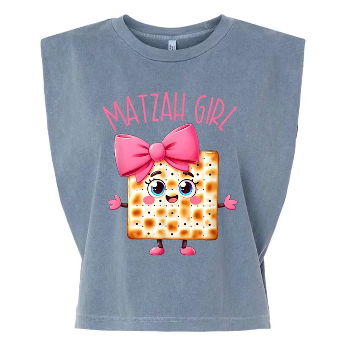 Matzah Girl Happy Passover Jewish Pesach Seder Afikoman Girl Garment-Dyed Women's Muscle Tee