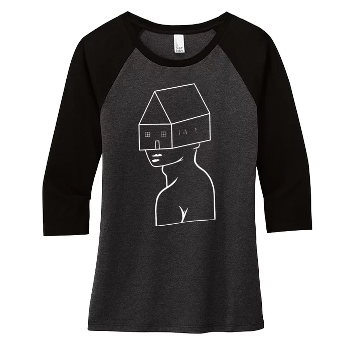 Midnight Groovers House Head Women's Tri-Blend 3/4-Sleeve Raglan Shirt