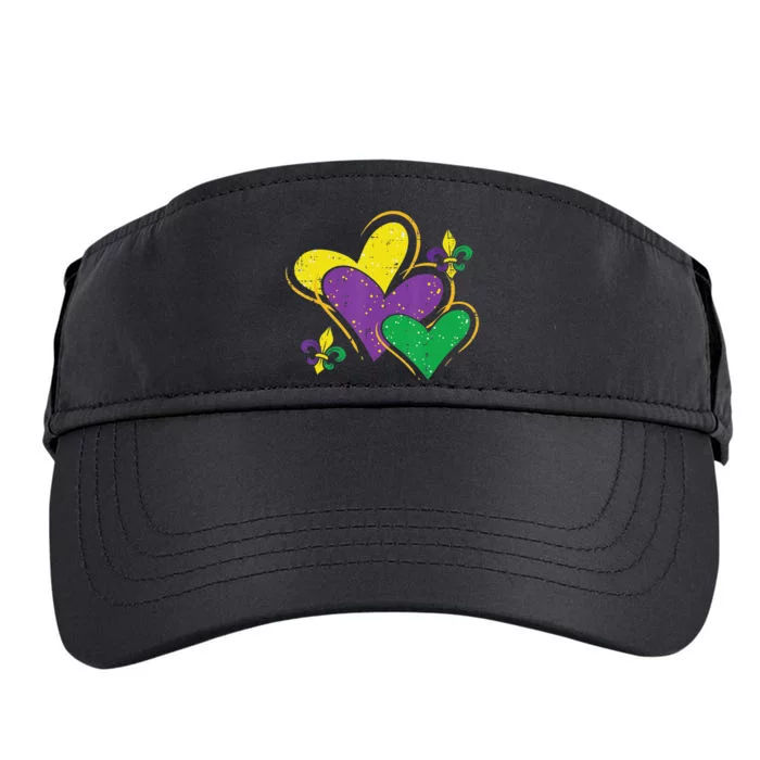 Mardi Gras Hearts Cute Outfit funny festival Adult Drive Performance Visor