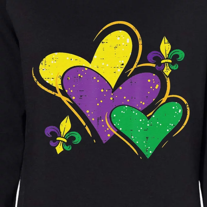 Mardi Gras Hearts Cute Outfit funny festival Womens California Wash Sweatshirt