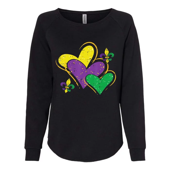 Mardi Gras Hearts Cute Outfit funny festival Womens California Wash Sweatshirt