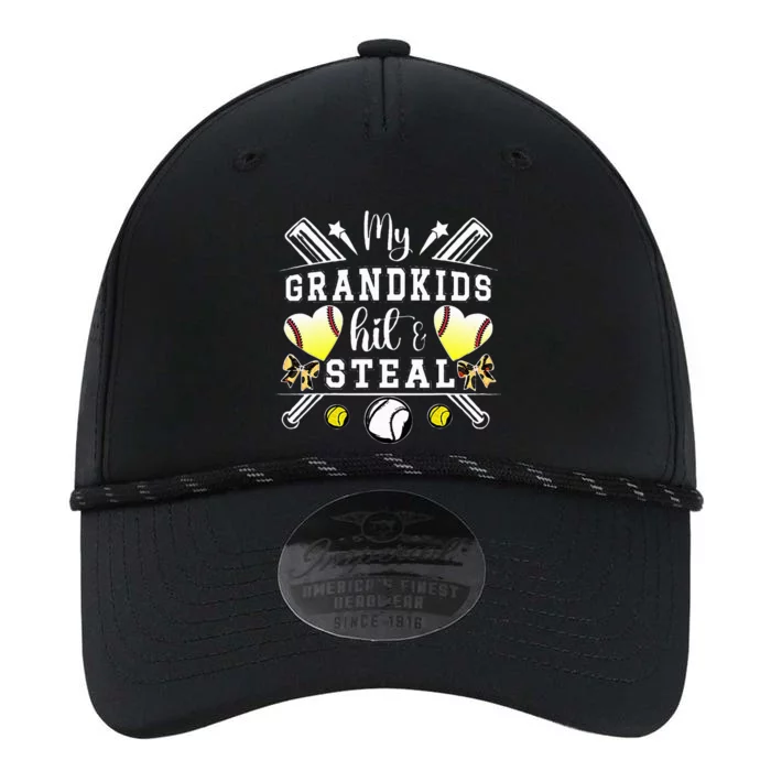 My Grandkids Hit & Steal Baseball Softball Grandma Performance The Dyno Cap