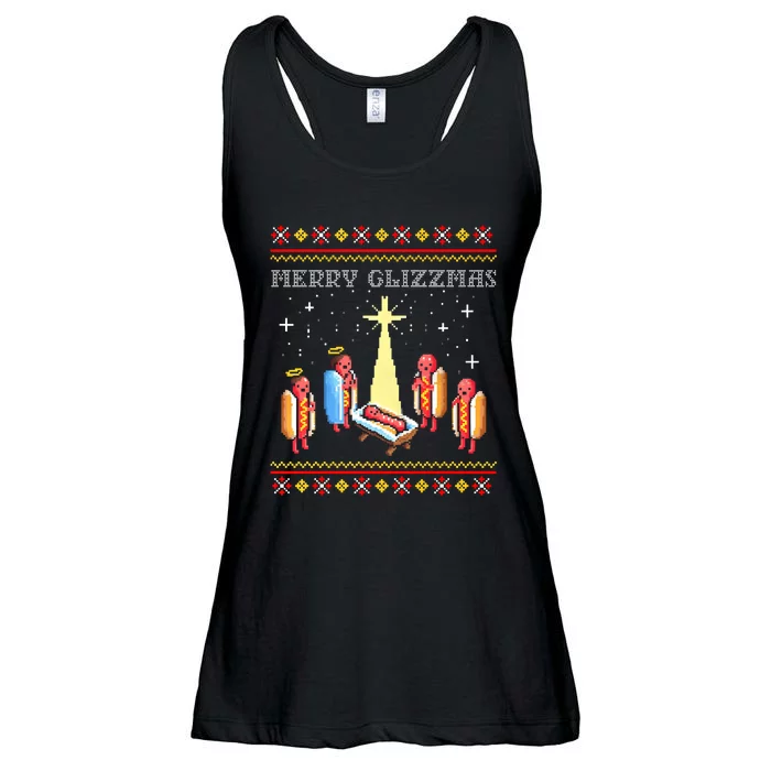 Merry Glizzmas Hot Ugly Christmas Ladies Essential Flowy Tank