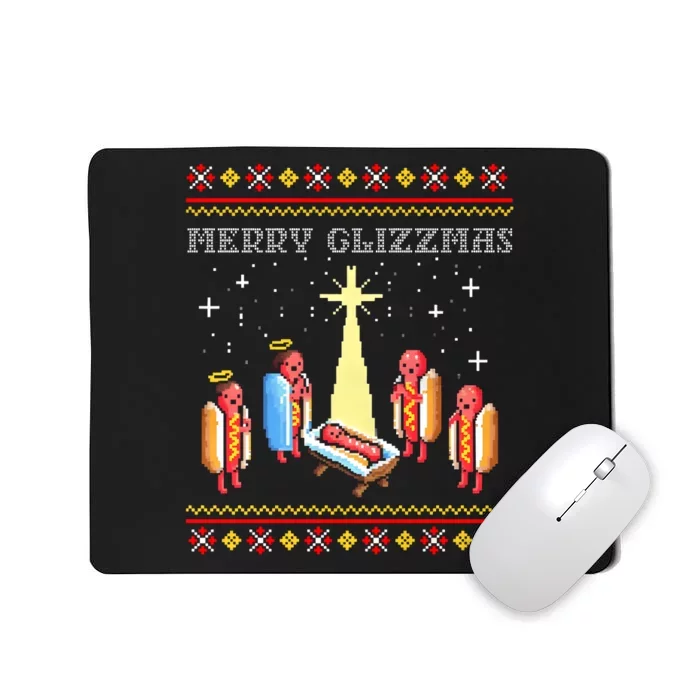 Merry Glizzmas Hot Ugly Christmas Mousepad