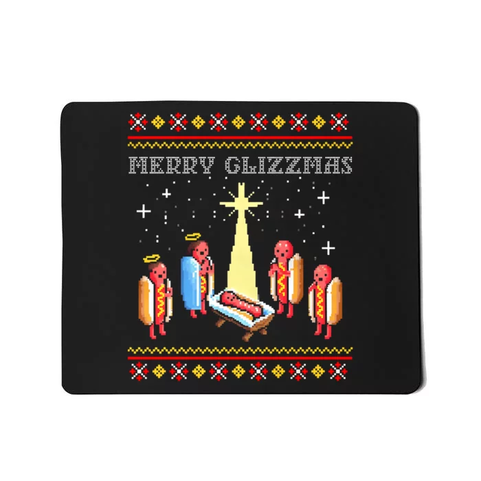 Merry Glizzmas Hot Ugly Christmas Mousepad