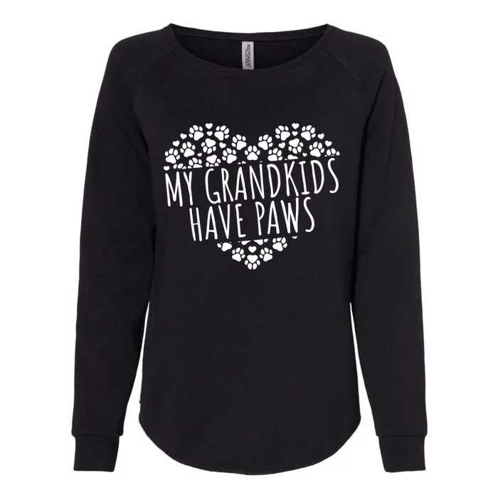 My Grand Have Paws Dog Grandparents Gift Womens California Wash Sweatshirt