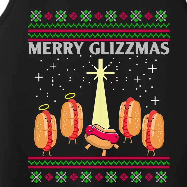 Merry Glizzmas Hot Ugly Christmas Performance Tank