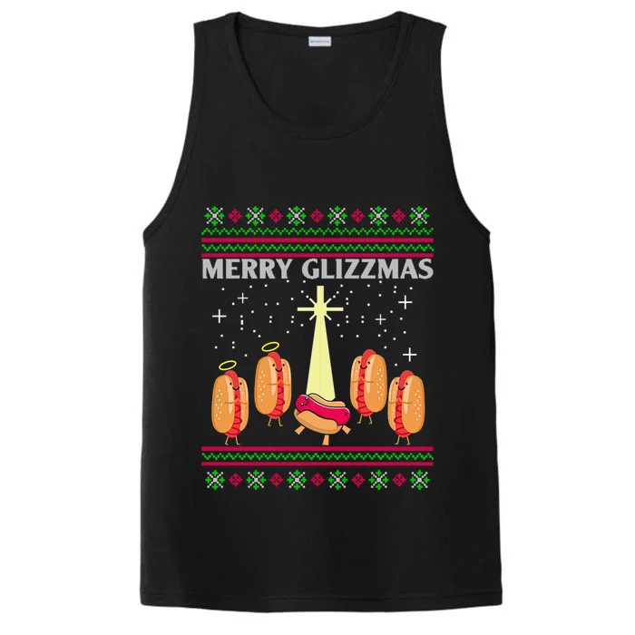 Merry Glizzmas Hot Ugly Christmas Performance Tank