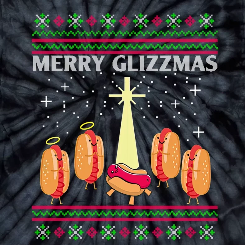 Merry Glizzmas Hot Ugly Christmas Tie-Dye T-Shirt