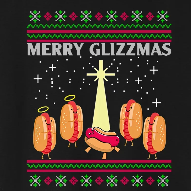 Merry Glizzmas Hot Ugly Christmas Women's Crop Top Tee