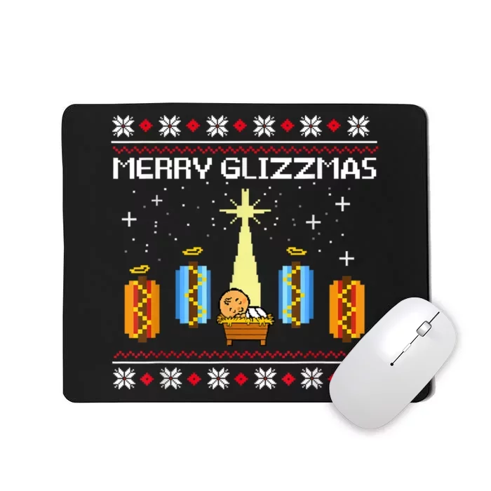 Merry Glizzmas Hot Ugly Christmas Mousepad