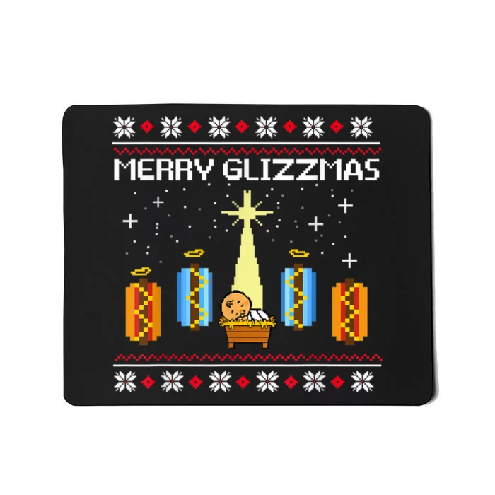 Merry Glizzmas Hot Ugly Christmas Mousepad