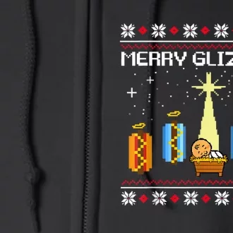 Merry Glizzmas Hot Ugly Christmas Full Zip Hoodie